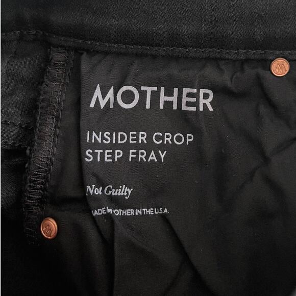 Mother The Insider Crop Step Fray Not Guilty Jean Size 24 - Picture 6 of 7